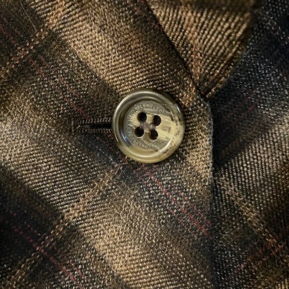 BCBG MAXAZRIA Brown Plaid Jacket, Size XS - Picture 4 of 7